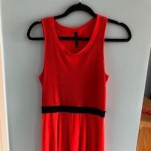 Sleeveless red dress